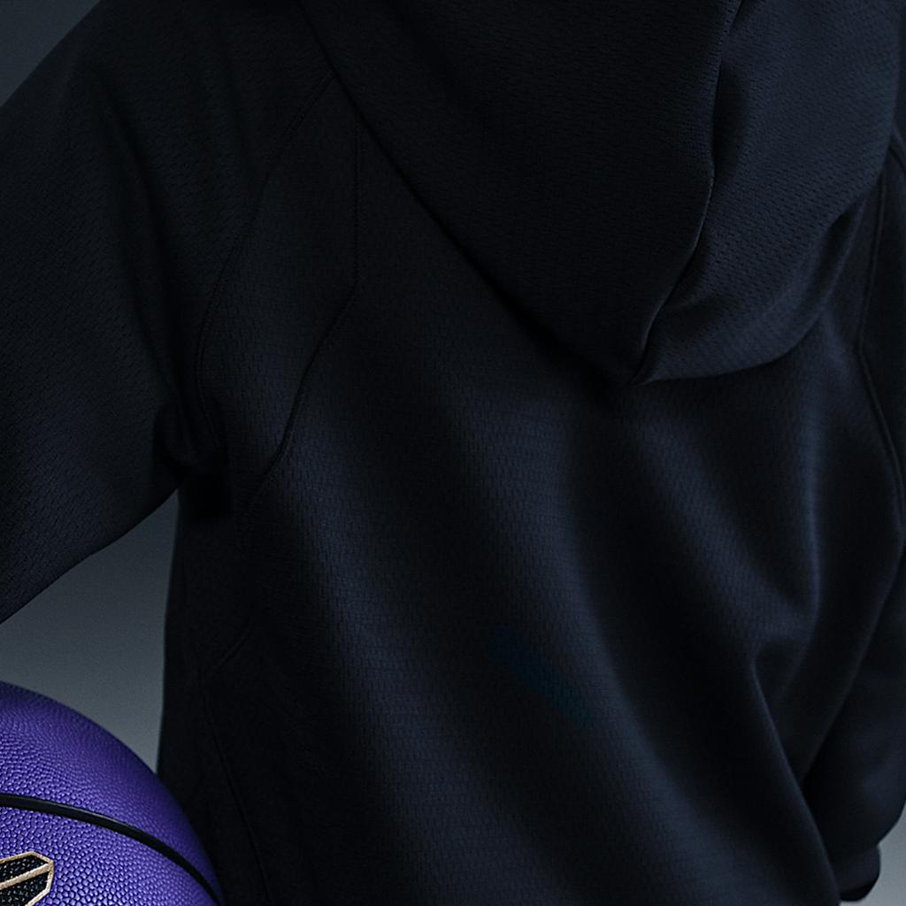 Nike Therma-FIT Kobe Series Hooded Comfortable Fashion Fleece Raglan Long Sleeve Kids Tops Black White HJ1028-010