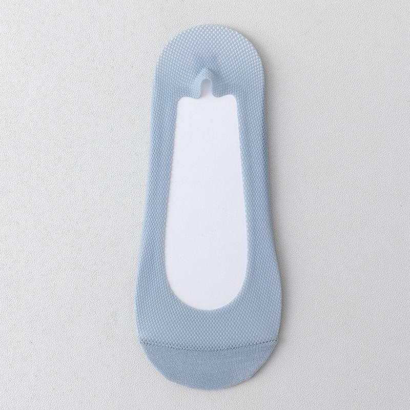 Women's Non-Slip No-Show Boat Socks with Cotton Mesh for High Heels – Summer & Spring