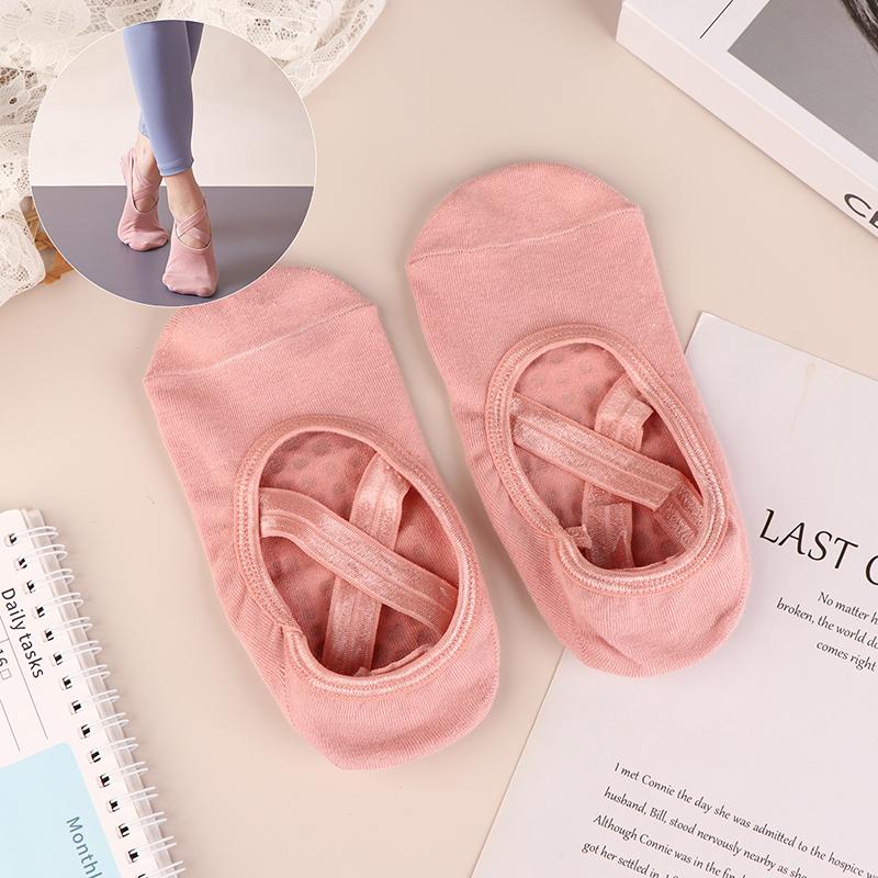 

1 пара бандажных носков для йоги для женщин, пилатеса, балета, танцев, нескользящие носки, спортивные носки, тапочки для тренировок в спортзале, носки для бега