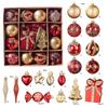 Holiday Ornament Assortment PVC Hanging Tree Trim for Christmas Indoor Display and Seasonal Room Styling for Tree Use