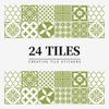 24 European Mandala Flower Tile Stickers: Waterproof, Self-Adhesive PVC for Kitchen & Bathroom Walls