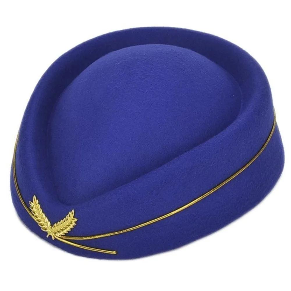 High-quality Work Cap Women Lady Stewardess Hat Beret Hat Air Hostesses Hat Party Hats