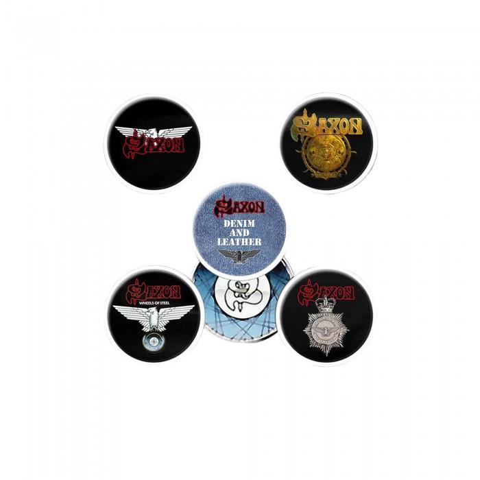 Saxon Wheels Of Steel Badge (Pack of 5)