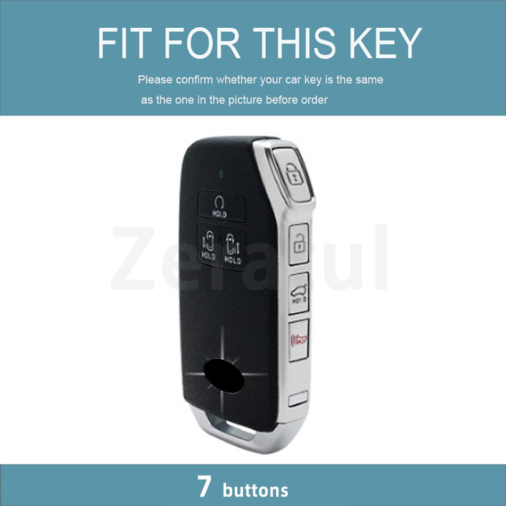 7 Buttons Remote Keyless Shell Fob For Kia Sportage R Stinger Sorento Cerato Carnival 4Th Gen K5 Tpu Key Fob Case Cover Keychain