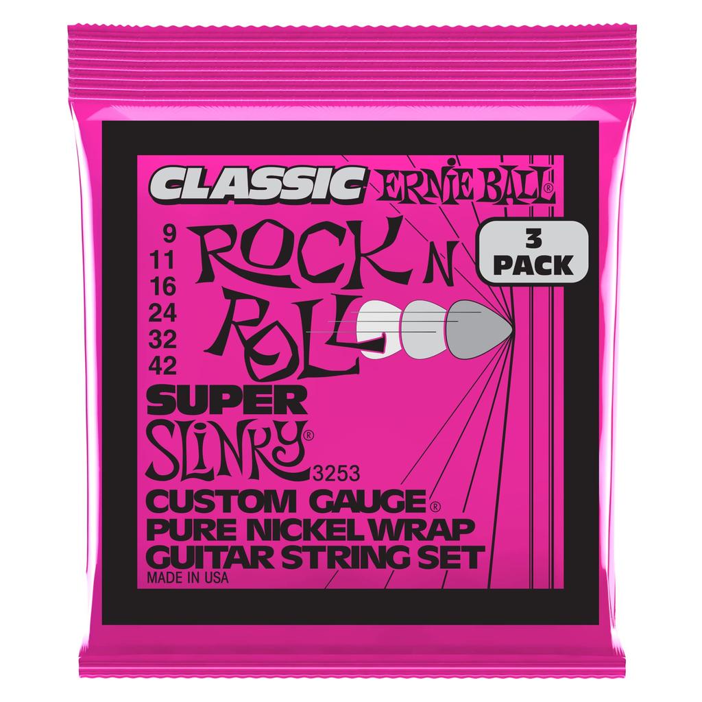 ERNIE BALL 3253 Electric Guitar Strings CLASSIC SUPER SLINKY 3Set Pack [Genuine Product] (09-42) R&R