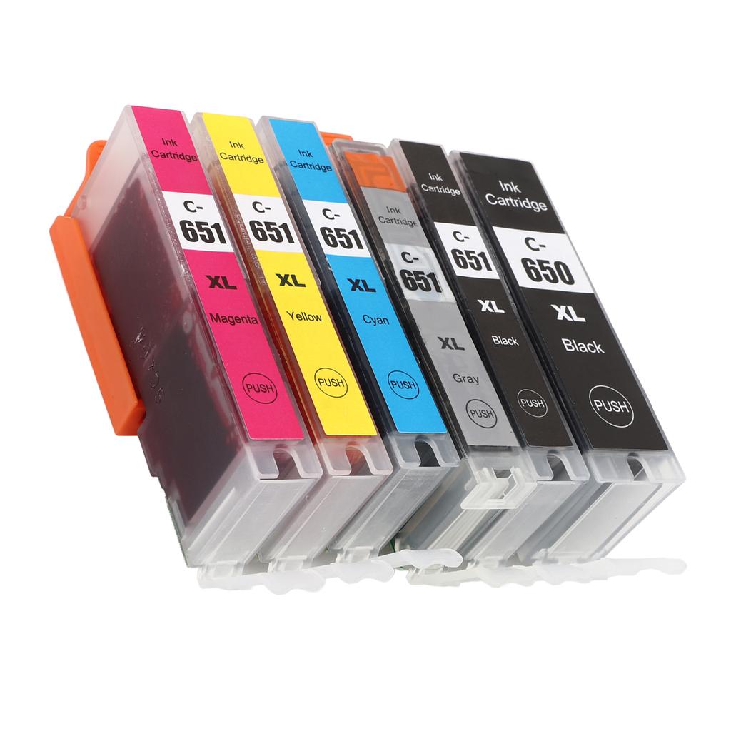 Ink Cartridge Printing Accessory Part for PIXMA MG5460 MG5560 MG5660 MG6360 MG6460 MG6660 6 Color BK BK C M Y GY