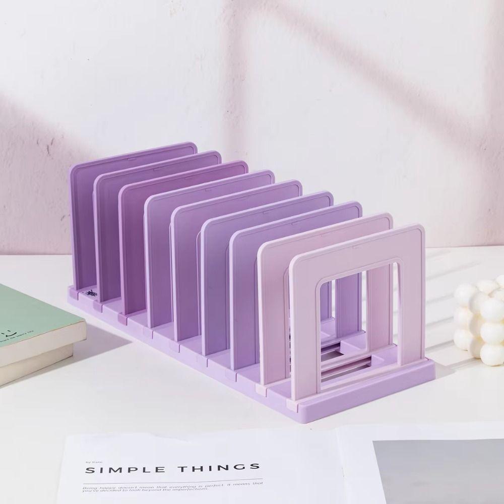 Dividers Detachable Bookends Adjustable Book Display Rack Portable File Storage Bookshelf  Student