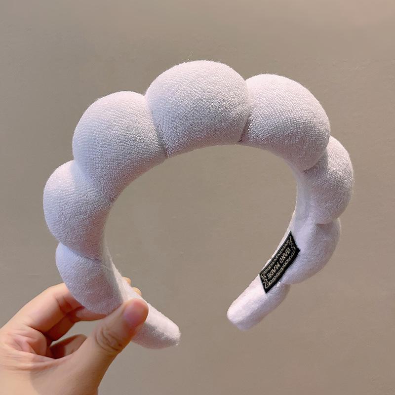 Candy-Colored Cloud Headband: Stylish High-Top Sponge Hairpin for Women