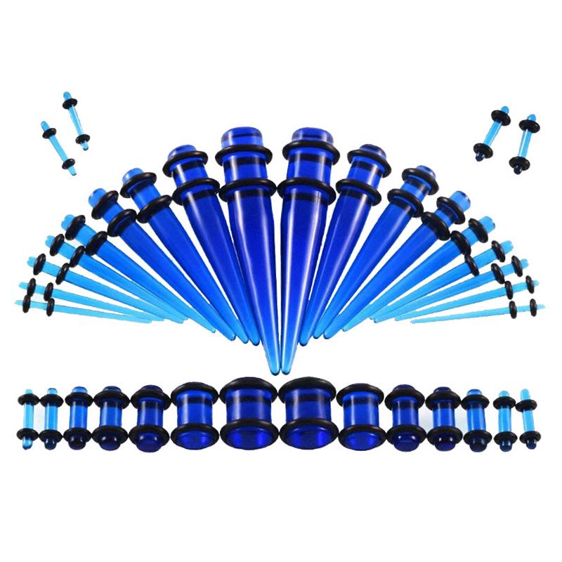 36Pcs Acrylic Ear Gauge Stretching Kit Tapers Flesh Tunnels Plug Body Piercing