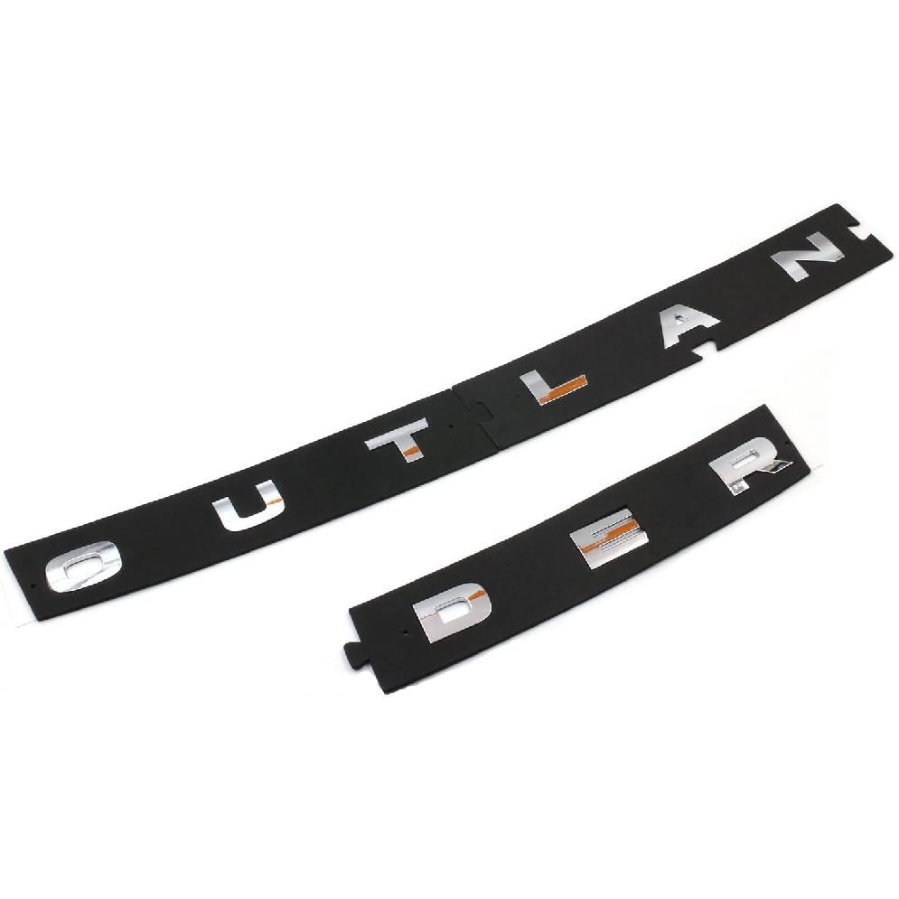 Hood Emblem Gloss Black Nameplate Compatible with 2022-2024 Outlander (Gloss Black)