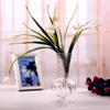 Striped Glass Vase for Dried Flowers - Stylish Table Decoration & Home Ornament