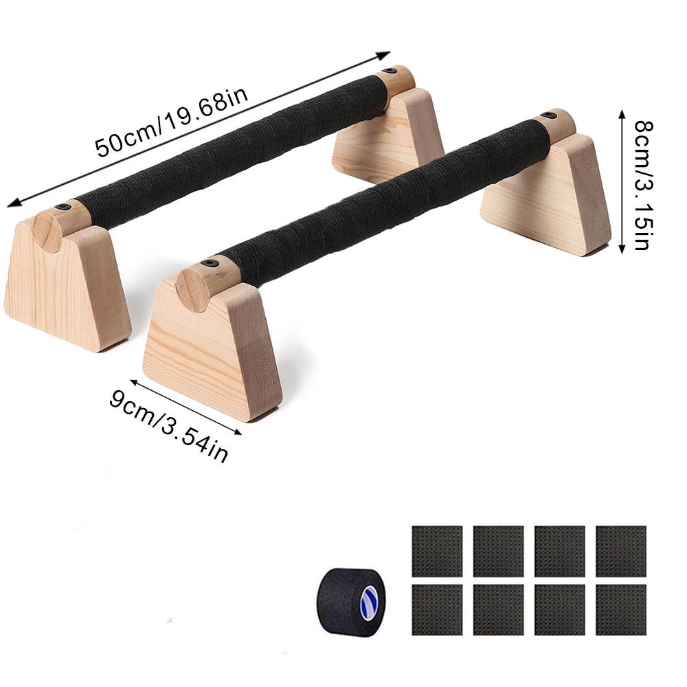 Barre per Push-up in Legno, Per Allenamento a Casa Parallele Push-up Stand Attrezzatura per Esercizi Blocchi per Handstand per Uomini e Donne