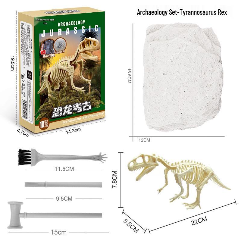 DIY Dinosaur Fossil & Gem Dig Kit: Children's Archaeological Treasure Hunt with Mermaid Theme