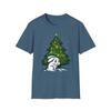 Unisex Softstyle T-Shirt Sad Snow Rabbit Christmas Tree Winter Gift Tee