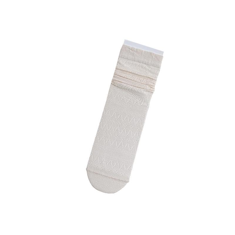 Korean Style Breathable Mesh Silk Mid-Calf Slouch Socks