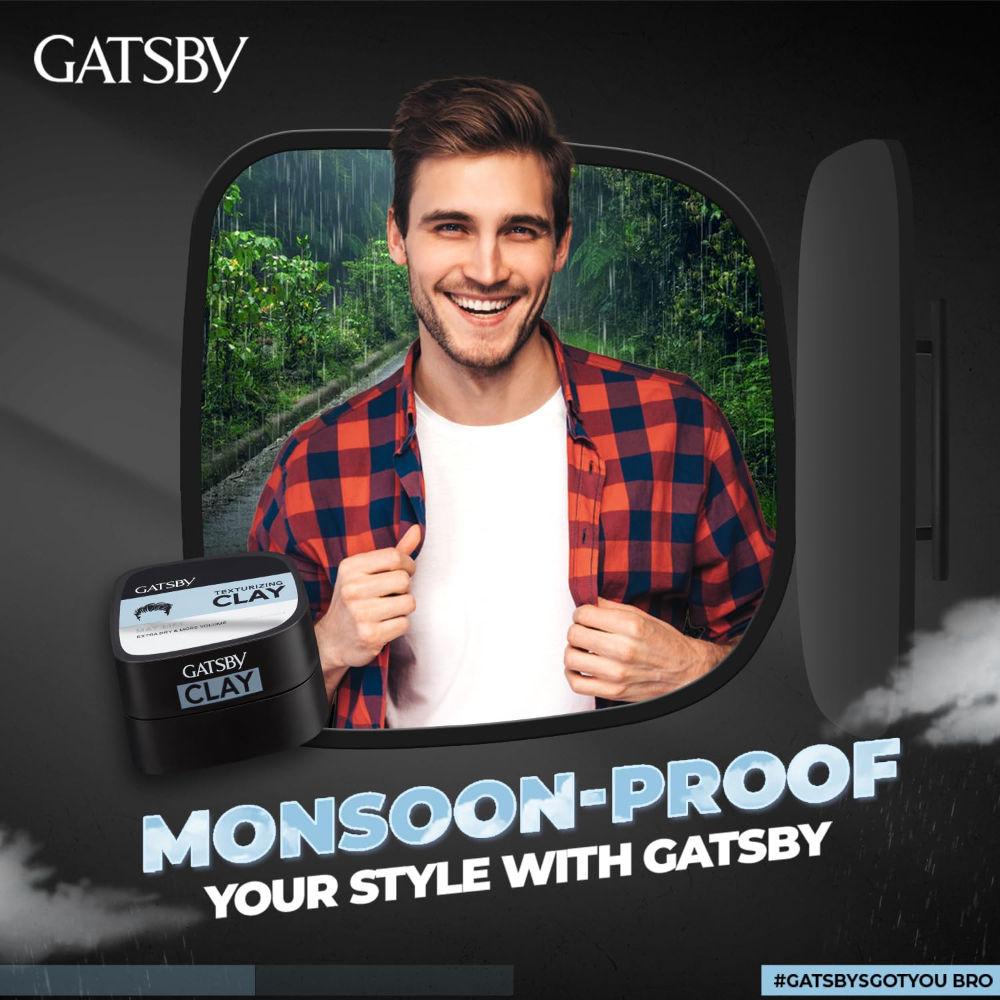 Gatsby Texturizing Clay Wax For Men 75g Matte Finish Strong Hold Volumizing Hair Clay For Natural Look & Messy Hairstyles