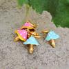 Vintage Medieval Return Style Enamel Dripping Oil Colored Small Mushroom Earrings Are Sweet