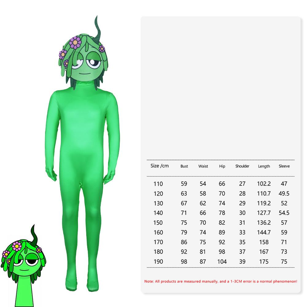 Non-Toxic Sprunki Adult Kids Cosplay Costume Monster Horror Game Jumpsuit Carnival Party Role Play Child Children Costume Gift