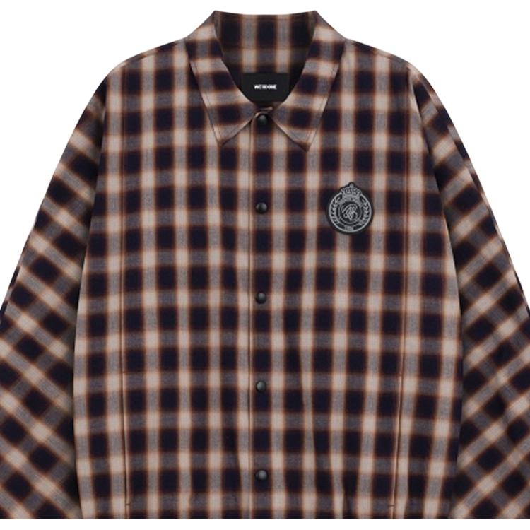 WE11DONE Fall Winter 26 College Style Drop Shoulder Loose Coach Jacket Unisex Jacket WD-JP2-26-027-U-RD