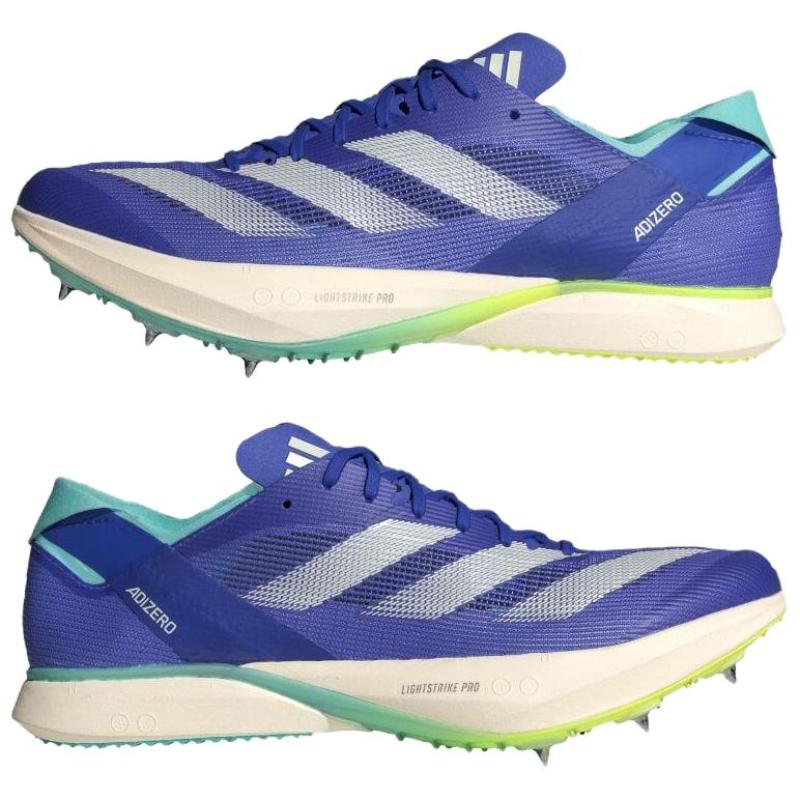 Adidas Adizero Avanti Anti Slip Wear Resistant Low Top Running Shoes Women's Blue Silver Sneakers IF1189