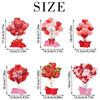 6Pcs Elegant Love Theme Valentines Day Decoration Red Paper Three-dimensional Balloon Card Table Topper Valentines Day