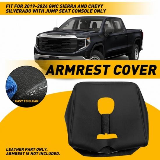 For -24 GMC & Sierra Chevy Silverado Jump Seat Center Console Armrest Cover