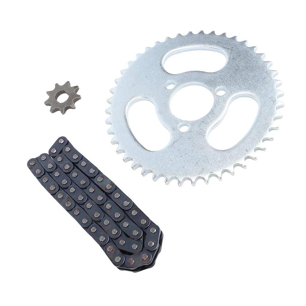 T8F Front Rear Sprocket Chain Kit with 50 Links T8F Chain 3 Hole 44T Rear Sprocket 9T Front Sprocket for Modified Karts
