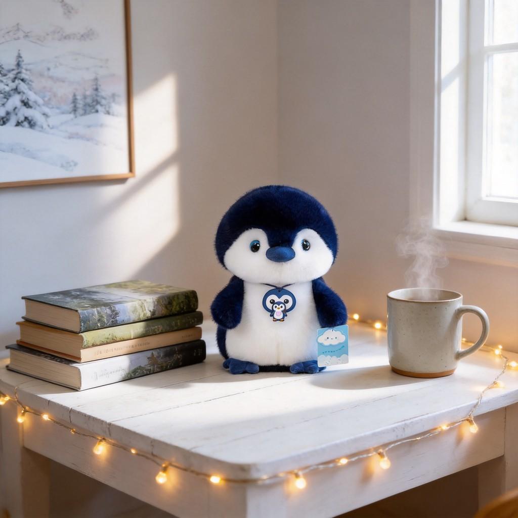Plush Penguin Toy For Kids Soft Cartoon Character Gift For Children