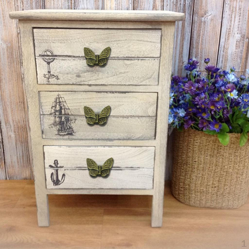 10 Pcs Zinc Alloy Butterfly Furniture Handles Cabinet Handle Knob Knobs For бронзовый