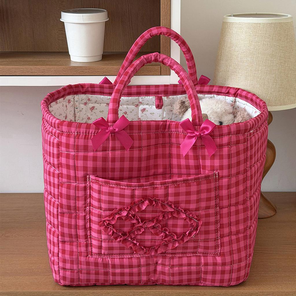 Fabric Storage Baskets with Handles Boho Tote Organizer Large Capacity Collapsible Laundry Hamper for Daily Travel Work