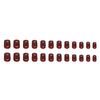 Simple Solid Color Ankola Red Versatile Fashion Girl White Wearing Nail Short Nail Patch 24 Pieces
