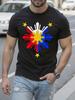 Filipino Flag Tshirt - Philippine Sun Stars Design - Stre...