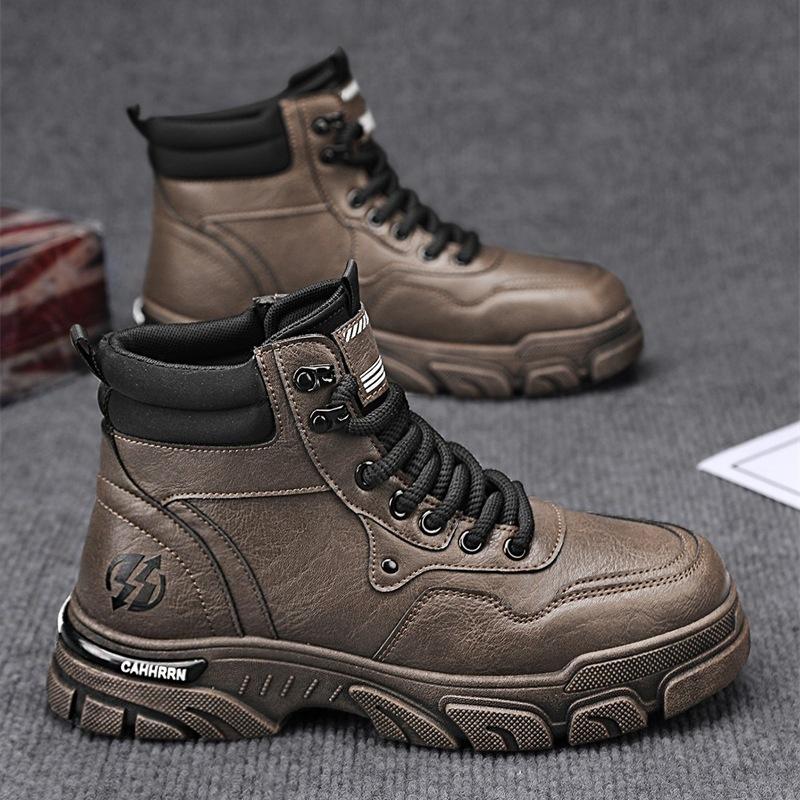 New Martin boots men's outdoor tooling shoes men's high-top locomotive men's boots autumn and winter old platform trendy shoes