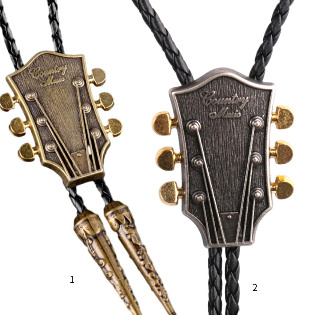 Gaitar Bolo Tie Western Bolo Tie Gaitar Music Necklace Moranse Bolo Tie Cowboy Leathers Necktie Cowboy Bolo Tie