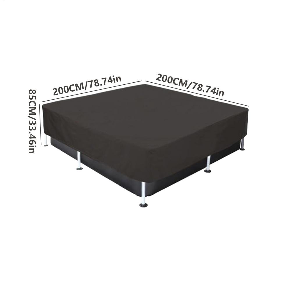 Rectangular Pool Cover For Swimming Pool Oxford Cloth With Drawstring Furniture Cover Outdoor Waterproof UV Resistant Cover