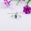 Natural Green Onyx Stud Earrings, 925 Sterling Silver Studs, Oval Onyx Studs, Gift for Mom, December Birthstone, Handmade Tiny Studs