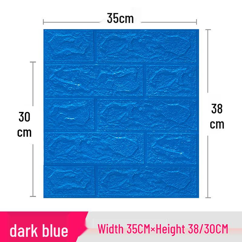 3D Anti-Collision Self-Adhesive Wall Sticker, 35x38cm – Waterproof, Moisture-Proof, and Soft Decorative Wallpaper
