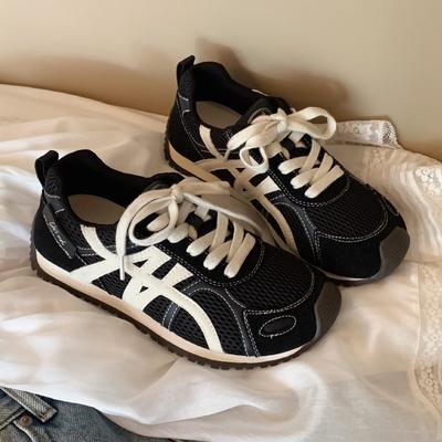 Retro Color Matching German Training Shoes Women's 2025 New Mesh Breathable Outdoor Mountaineering Running Sports Forrest Gump Shoes