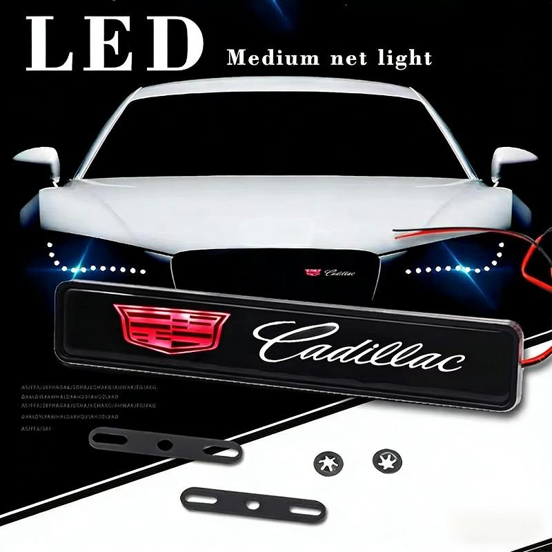 För Cadillac Tiburon ATS BLS CT4 CT5 CTS EXT SLR SRX XT6 XTS Escalade Deville DTS LED Bilens Främre Grill Emblemljus Dekoration
