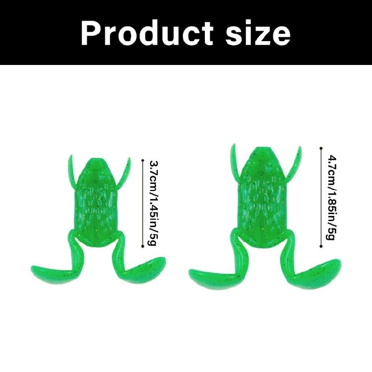 5pcs Frogs Crankbait Lures 3.7cm/4.7cm Topwater Frogs Lures Soft Frogs Baits Swimbait Artificial Fishing Lures with Hook