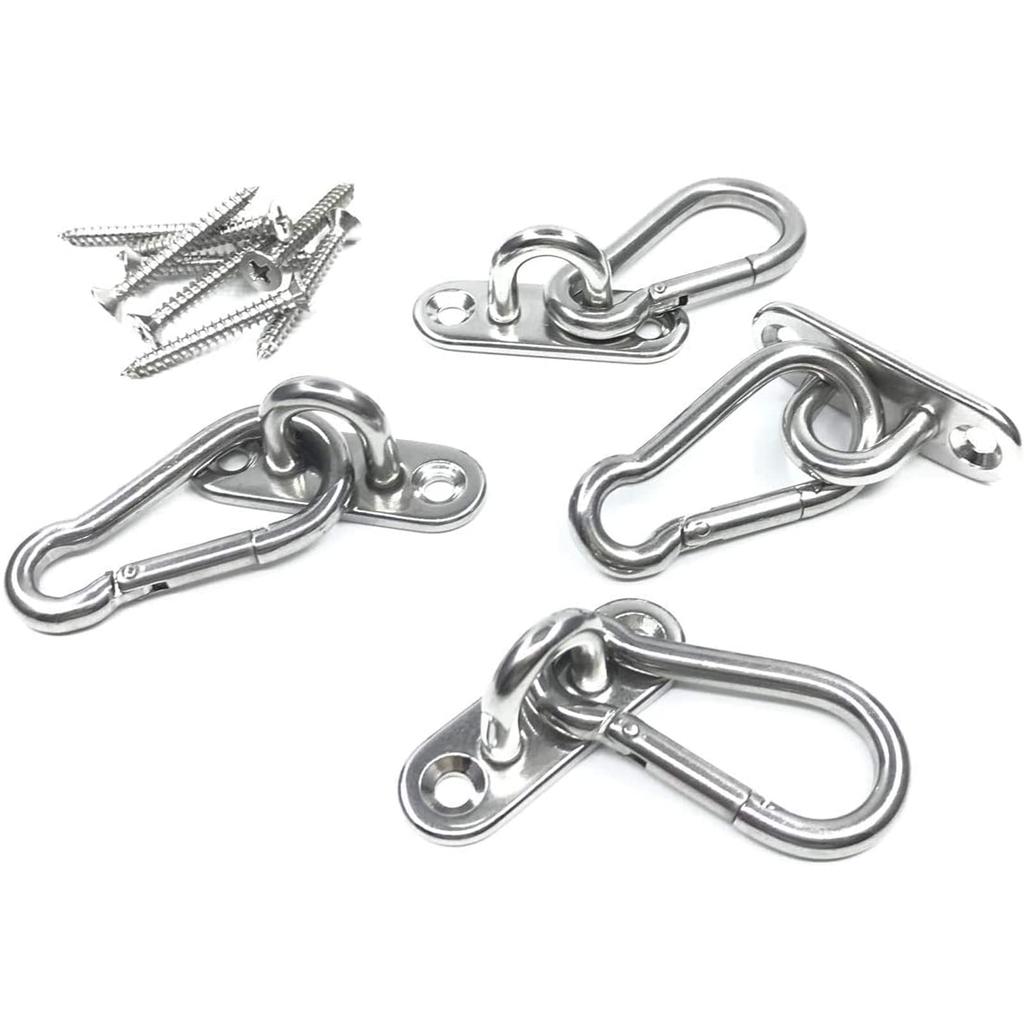 Odowalker Pad Eye Hook Ceiling Hook Hook Metal Shade Hook Eye Plate Stainless Steel