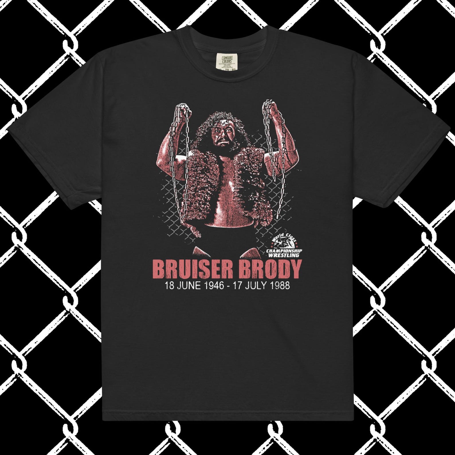 Bruiser Brody WCCW: Wrestling Comfort Colors T-Shirt XL