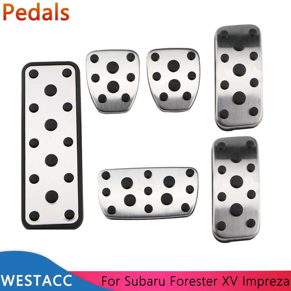 Stainless Steel Car Pedals Gas Brake Rest Pedal for Subaru Forester SH SJ 2006-2018 XV 2012-2017 Impreza 2006-2015