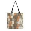 Women Vintage Linen Tote Bag - Large Capacity Print Shoulder Handbag for Casual & Grocery Shopping KTB