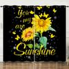 Curtains Flower Fresh Sunflower 3D Digital Printing Blackout Curtain Punching