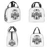Occult Witchy Moth Skull Death Head Hawkmoth Insulated Lunch Bag for Women Kids Leakproof Food Boxes Thermal Lunch Box Tote
