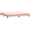 Sommier à lattes avec matelas - Rose - 200x200 cm - Tête de lit réglable - Velours doux