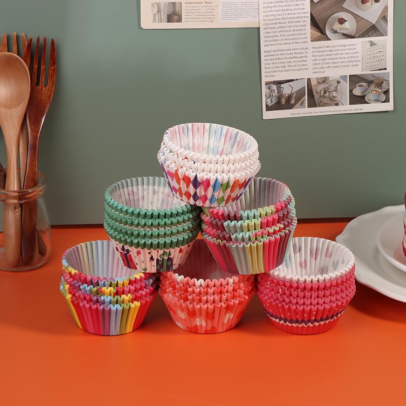 100 Stück Muffinformen Cupcake Papierförmchen Cupcake-Förmchen Backen Muffinform DIY Party Tablett Kuchen Dekoration Werkzeuge Geburtstagsparty Deko