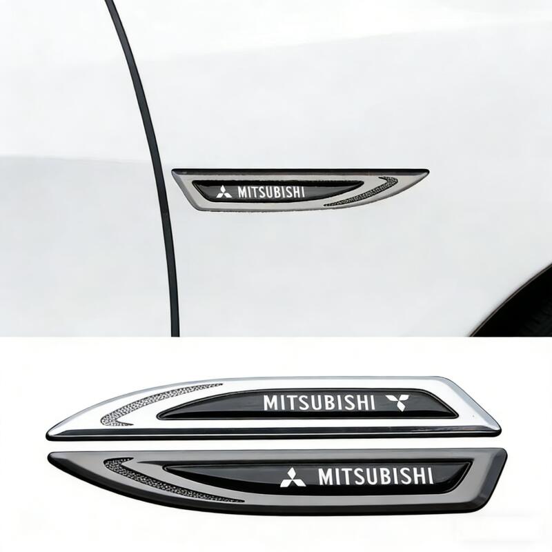 For Mitsubishi Lancer Ralliart 3 9 10 ASX PajeroPersonalized Car Body Side Sticker Fender Marker Badge Exterior Styling Decal