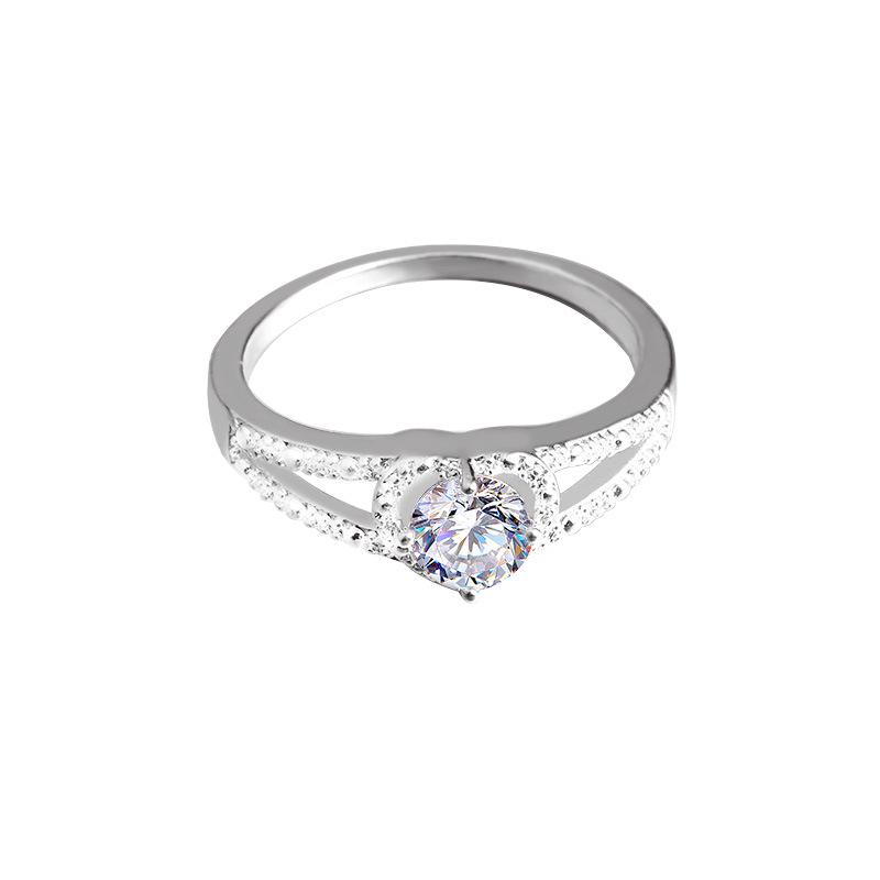 6-10 4pcs//set 18k plaqué or incrusté Zircon Anneau Bague Fiançailles set US Taille